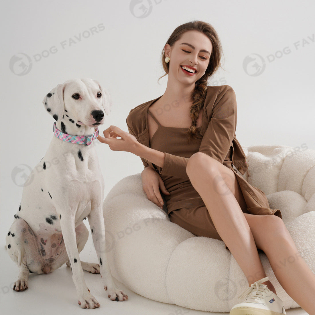 Reflective Woven Pattern Nylon Dog Collar