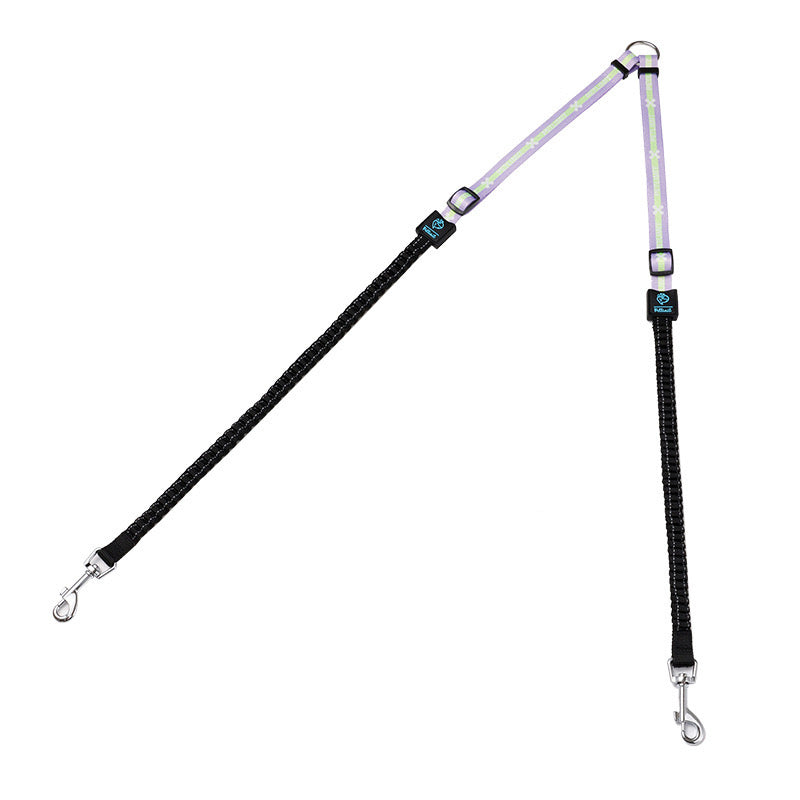 Adjustable Dual Dog Bungee Leash Coupler