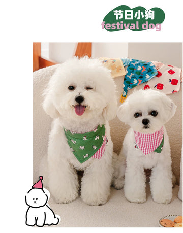 Cute Dog Bandana – Reversible Holiday Pet Scarf
