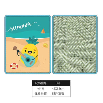 Cooling Bamboo Pet Mat - Double-Sided Summer Pad for Dogs & Cats, Breathable & Comfortable Pet Sleeping Mat