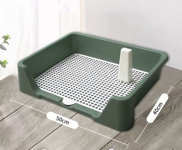 Large Dog Pee Toilet with Grid – Anti-Splash Puppy Training Tray, Easy Clean Plastic Potty for Indoor & Outdoor Use