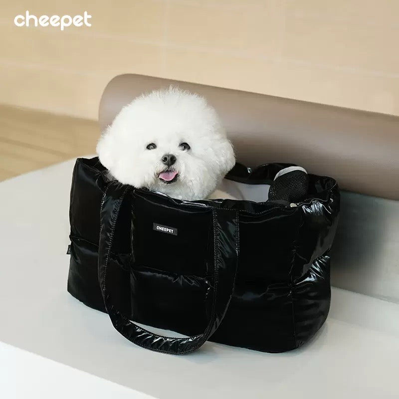 Cheepet Soft Puffer Pet Carrier Bag – Lightweight & Cozy Pet Travel Tote for Small Dogs & Cats, Stylish & Portable