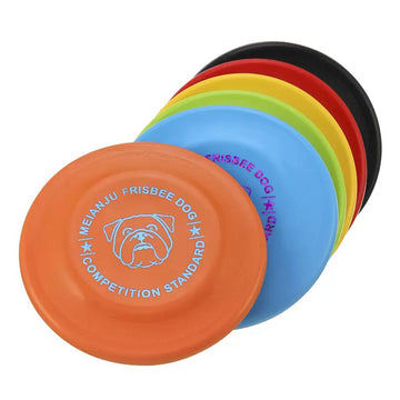 Durable Dog Frisbee - Soft Rubber Flying Disc, Bite-Resistant & Floatable, Pet Training & Outdoor Play Toy