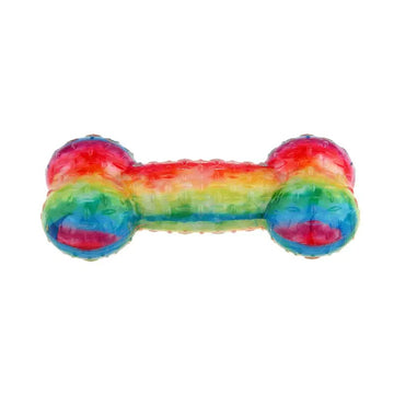 GiGwi Rainbow Squeaky Dog Bone