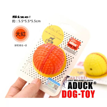 TPR Bouncy Basketball Dog Toy – Squeaky Chew Ball for Small & Medium Dogs