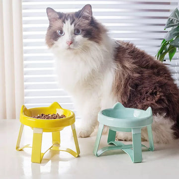 Cute Cat Ear Ceramic Pet Bowl