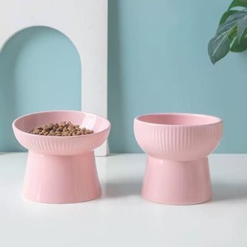 Elevated Ceramic Cat Bowl